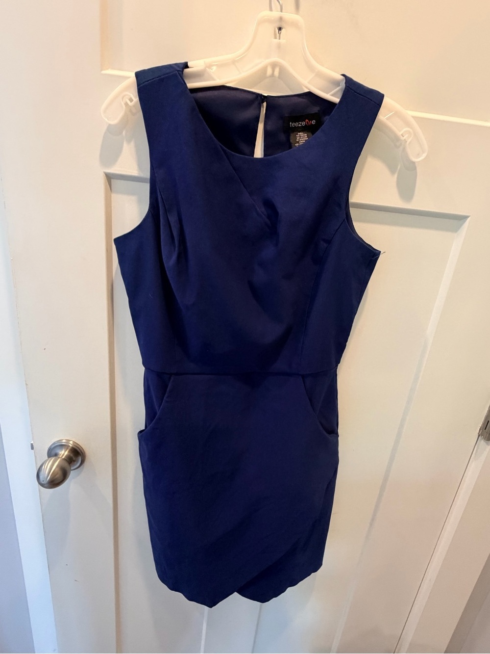 Teeze Me Royal Blue Sleeveless Sheath Bodycon Dress Size 9/10